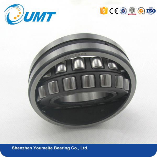 Steel cage double spherical roller bearing 22216 cc / w33 22214 cc